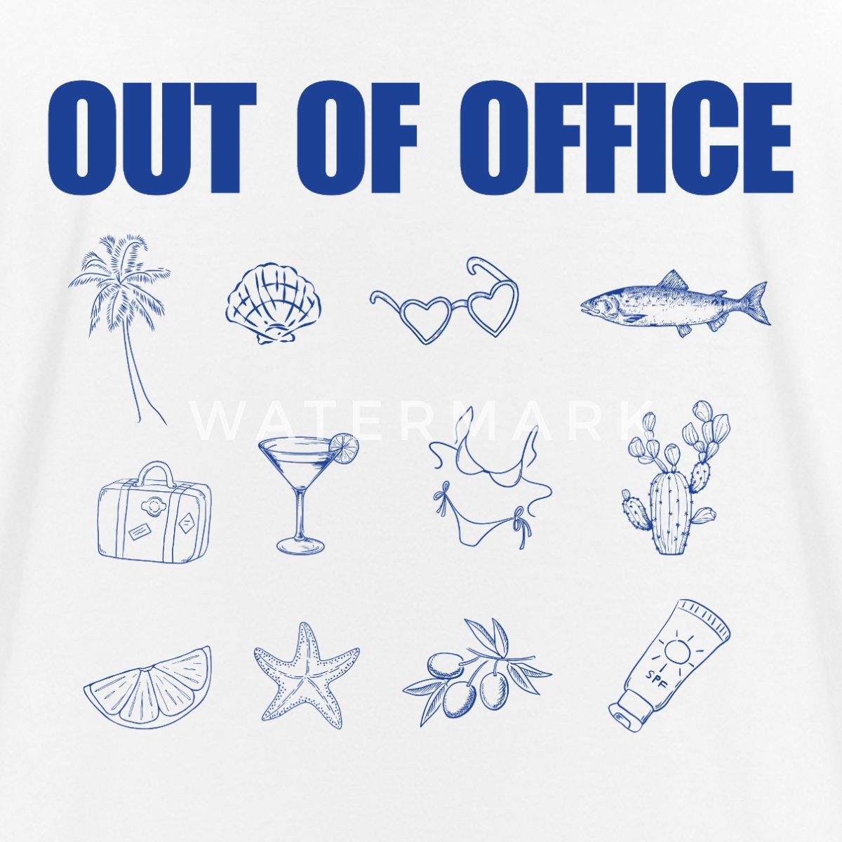 Spreadshirt T-Shirt Out of Office Print Urlaub Strandvibes Relaxed Fit Unisex T-Shirt (1-tlg)