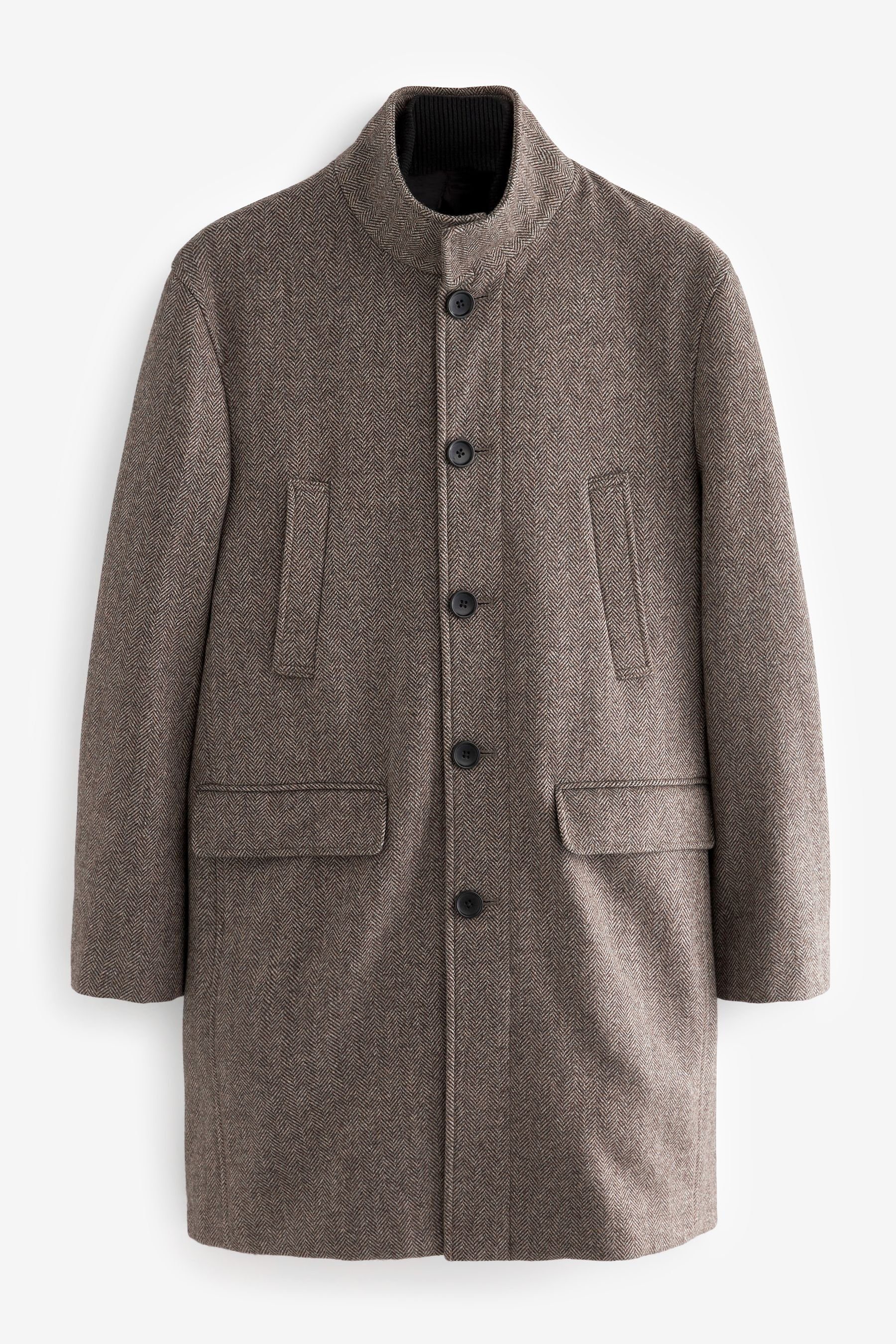 Next Steppmantel Wattierter Fischgrät-Mantel mit Mock-Gilet günstig online kaufen