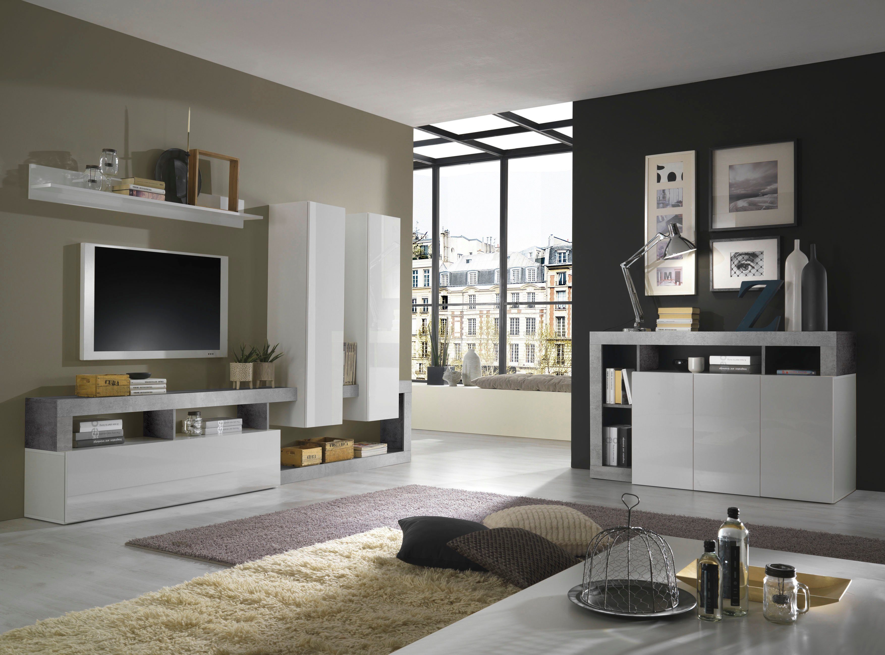 Home affaire Wohnwand Hamburg, (Set, 4-St)