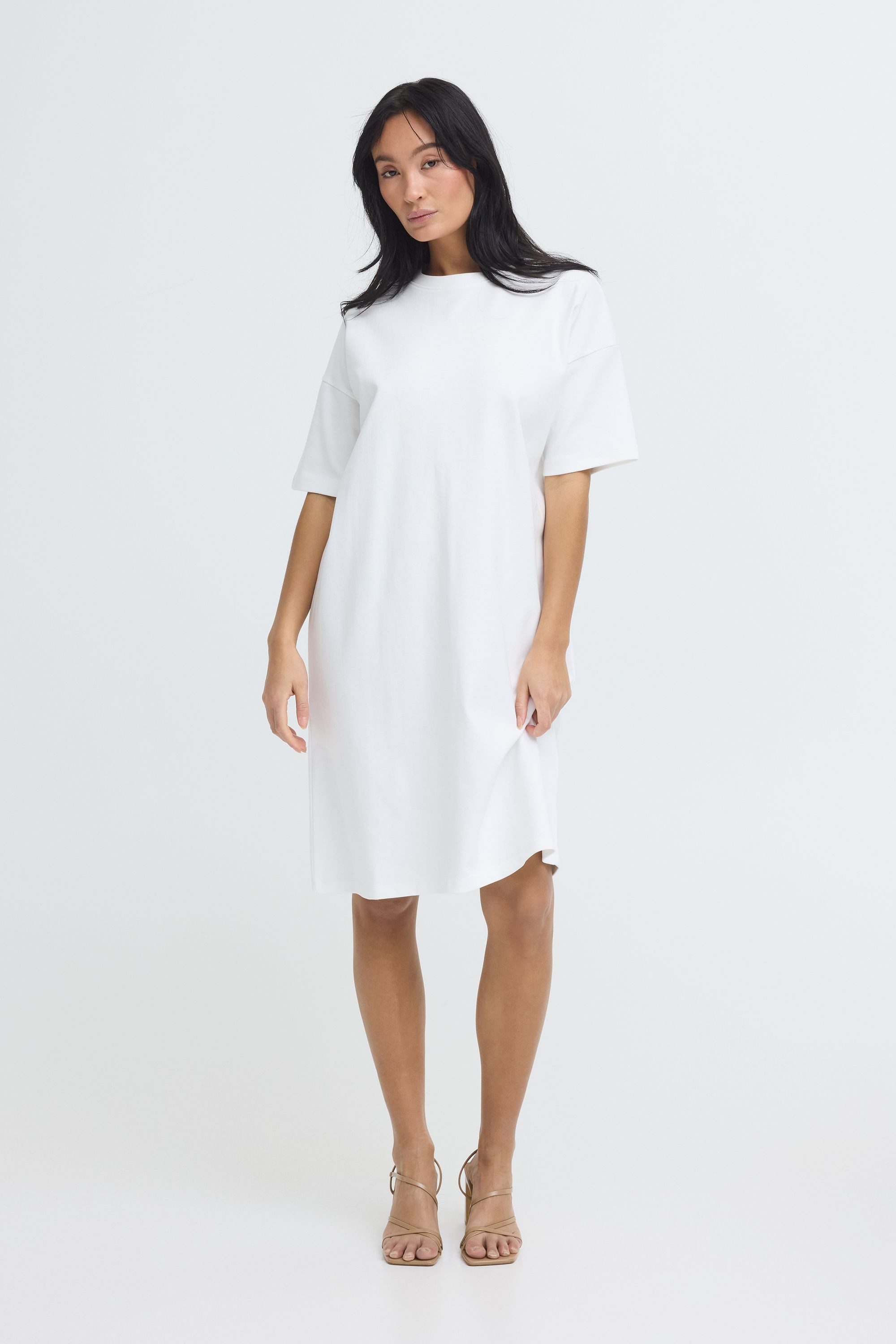 OXMO Minikleid OXNSandy Schlichtes T-Shirt-Kleid mit Rundhals-Ausschnitt