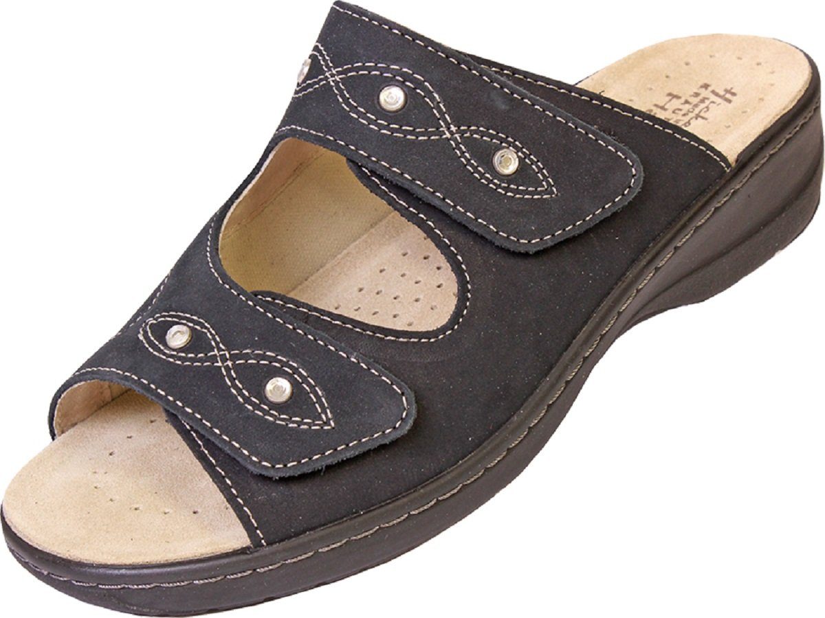 Hickersberger Milano HALLUX - Nubuk Pantolette d.blau Weite G Pantolette