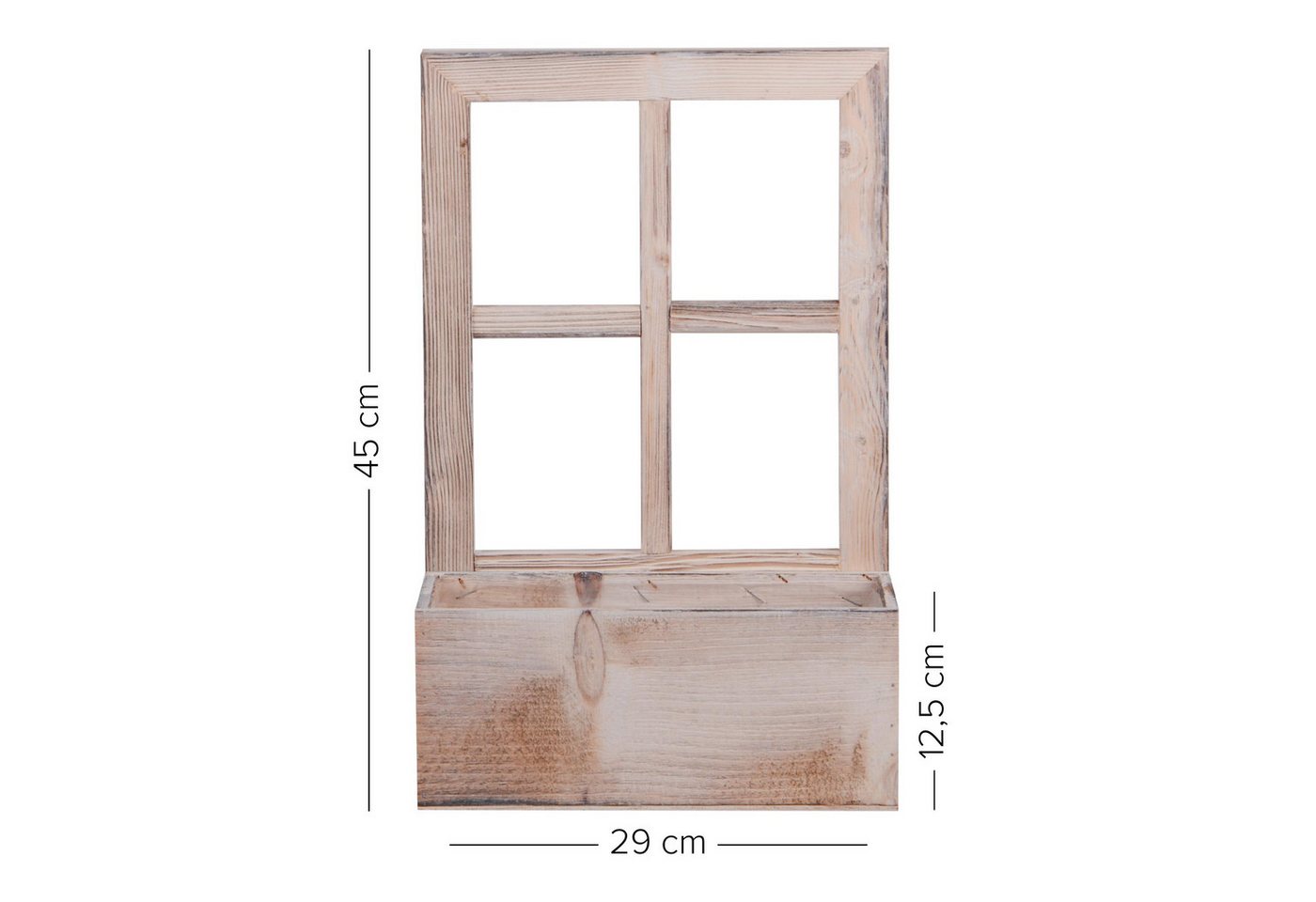 Thumbnail - UNUS HOME Blumenkasten Deko Holzfenster mit Pflanzbank (1 St)