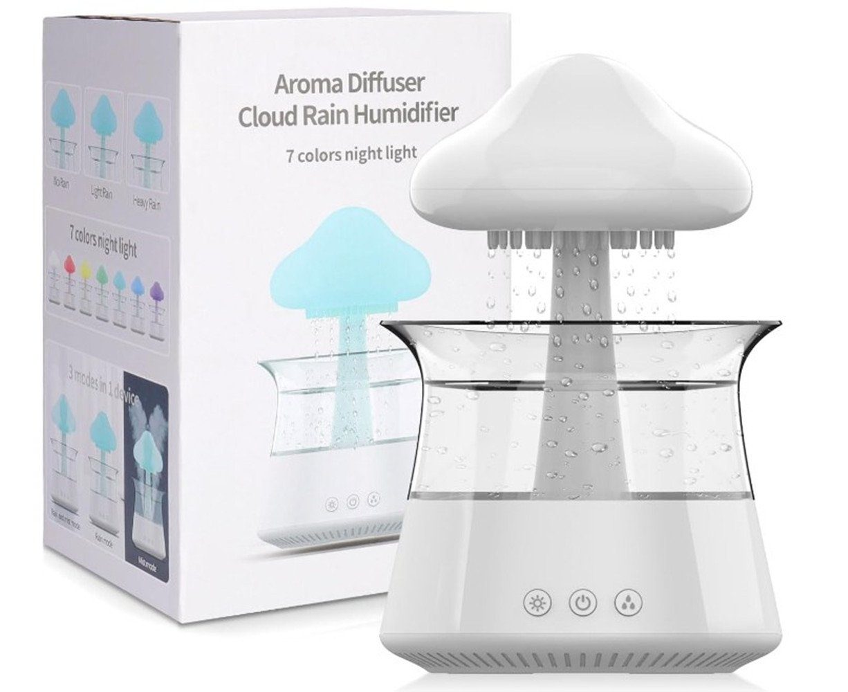 XDeer Luftbefeuchter Wolkenluftbefeuchter,Diffusor für ätherisches Öl mit 7 Farben LED, Lichtern,Aromatherapie Nebel-Diffusor und Luftbefeuchter