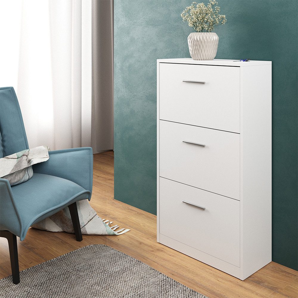 Vicco Schuhkipper Gizmo, Weiß/Weiß, 59 x 105 cm