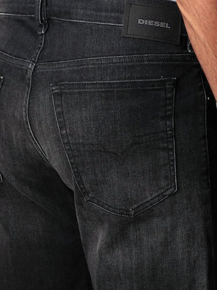 009EN D-Mihtry - Straight-Jeans Straight Schwarz Hose Stretch Diesel