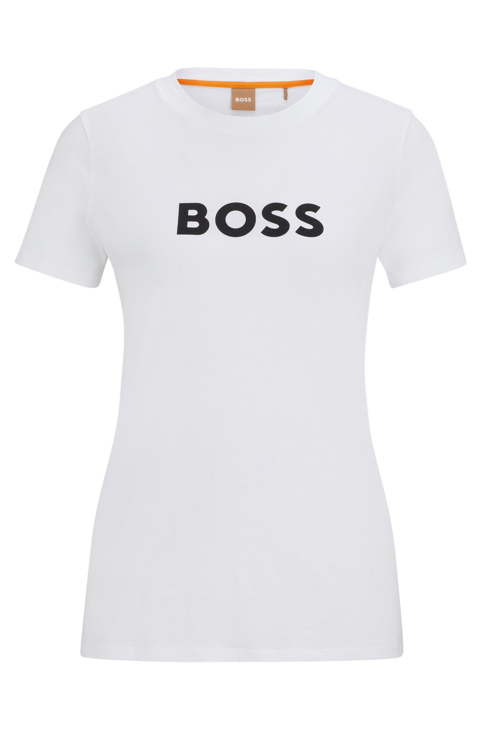 BOSS T-Shirt Elogo mit Kontrast-Logo (1-tlg)