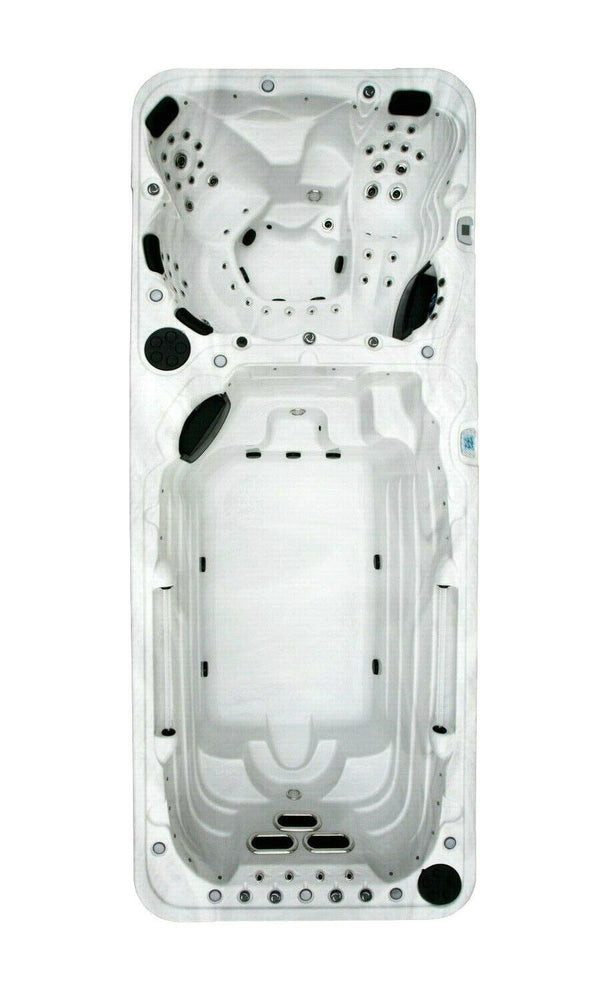 DEKO VERTRIEB BAYERN Whirlpool XXXL Luxus Led Swim Spa 580x230 cm Whirlpool+Gegenstromanlage Outdoor