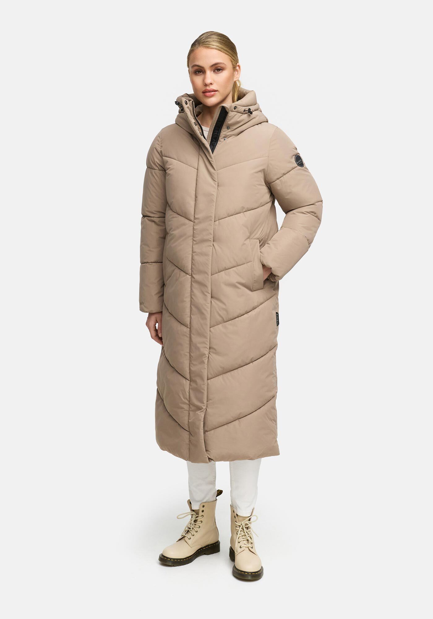 Marikoo Winterjacke Ranja mit fester Kapuze und hohem Stehkragen