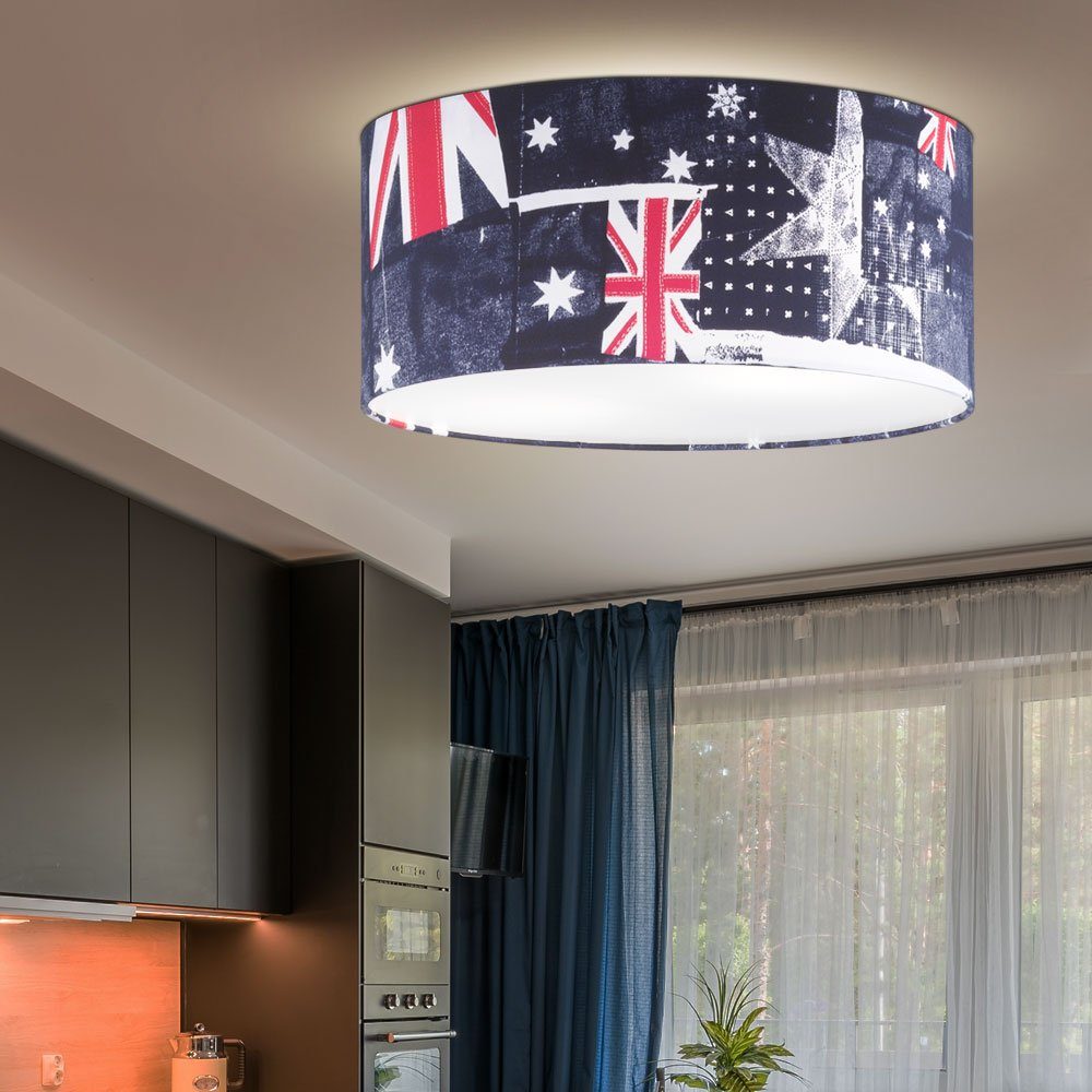 etc-shop Deckenleuchte, Leuchtmittel nicht inklusive, Britische Flagge mit Deckenlampe Union Flagge Jack