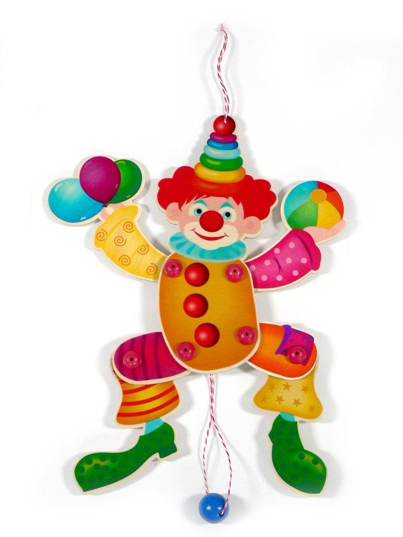 HESS SPIELZEUG Spielcenter Holzspielzeug Hampelmann Clown BxLxH 230x25x360mm NEU