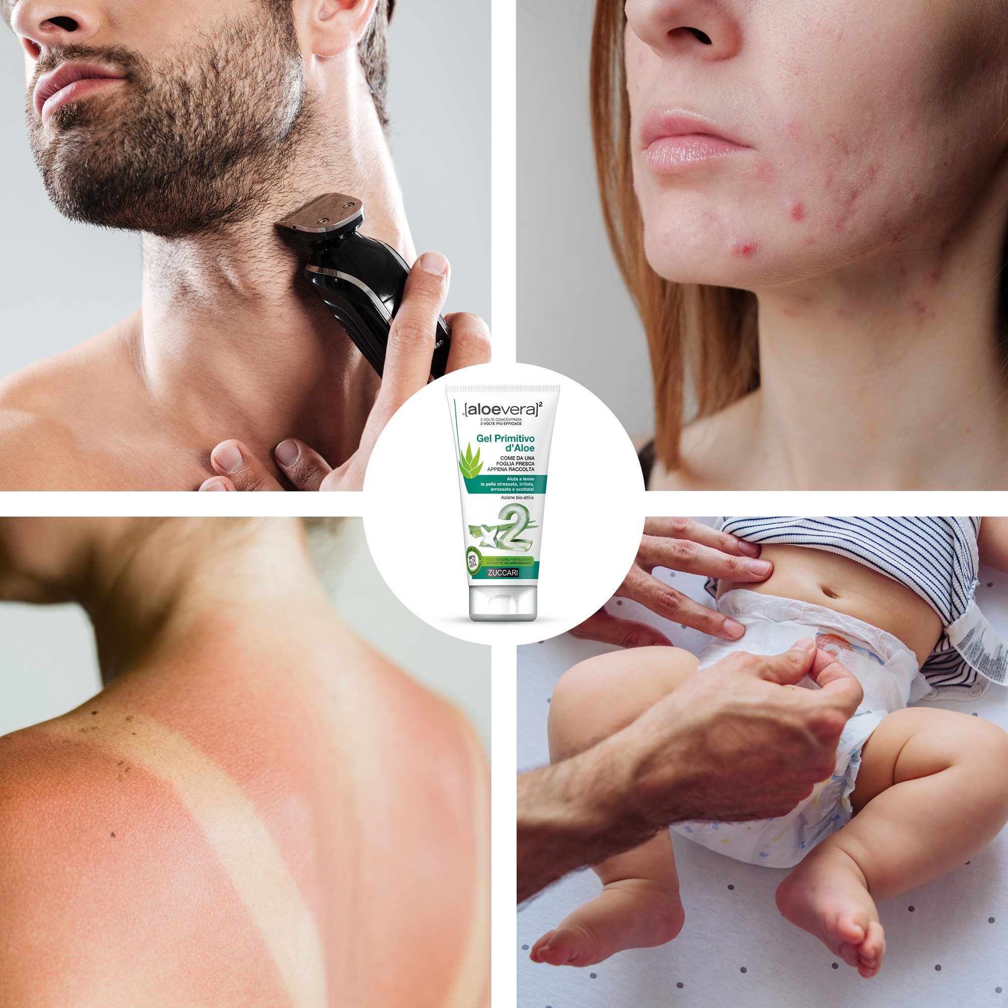 [aloevera]2 Körpergel [aloevera]2 Erfrischendes Aloe Vera Gel von Zuccari 150ml bei Sonnenbrand, Insektenstiche, Windeldermatitis & wunden Hautstellen