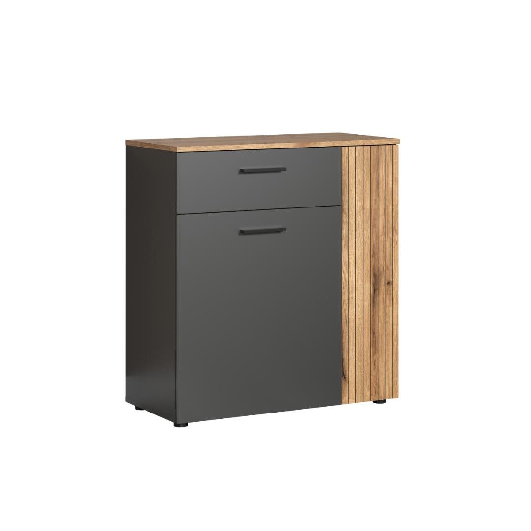 trendteam Sideboard Esteban Sideboard 2 Türen, 1 Schublade Antracit.