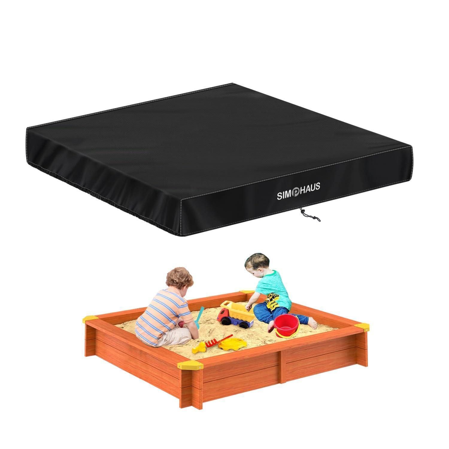 LuxusKollektion Sandkasten-Abdeckplane Sandkastenabdeckung Wasserdicht Atmungsaktiv 420D Oxford 140x140x20cm