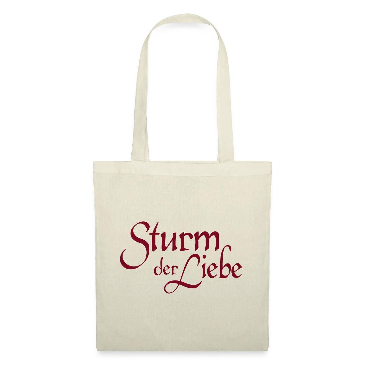 Henkeltasche Sturm Der Liebe Logo-Schriftzug Stoffbeutel