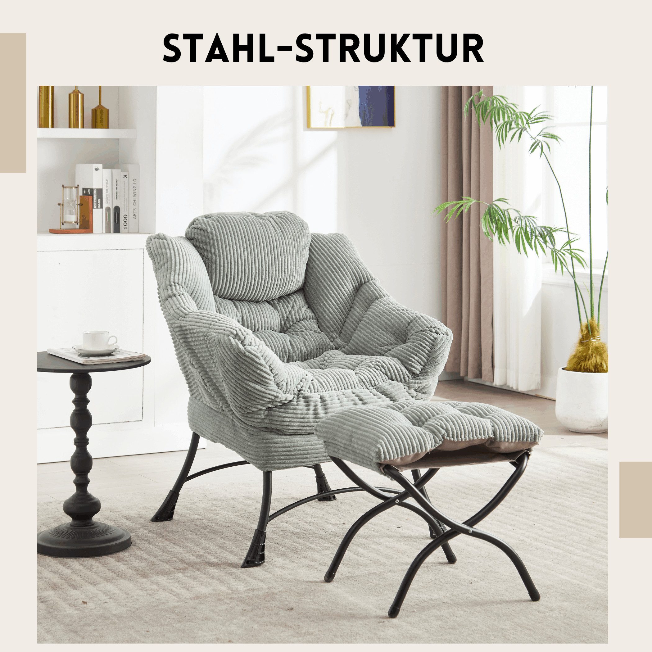 SeedWave Sessel Flanell Armlehnstuhl Ohrensessel mit günstig online kaufen