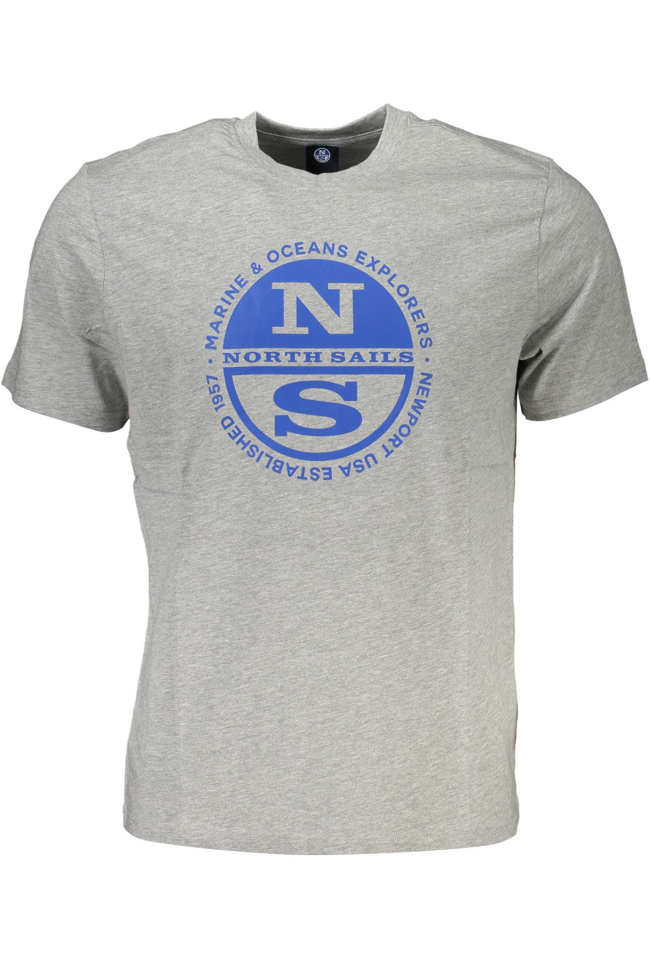 North Sails T-Shirt Herren Kurzarm T-Shirt Grau mit Rundhals und