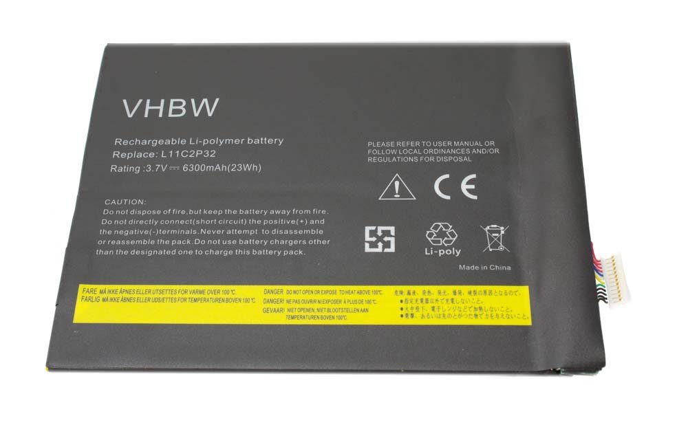 vhbw Ersatz für Lenovo L11C2P31 für Laptop-Akku Li-Ion 6300 mAh (3,7 V)
