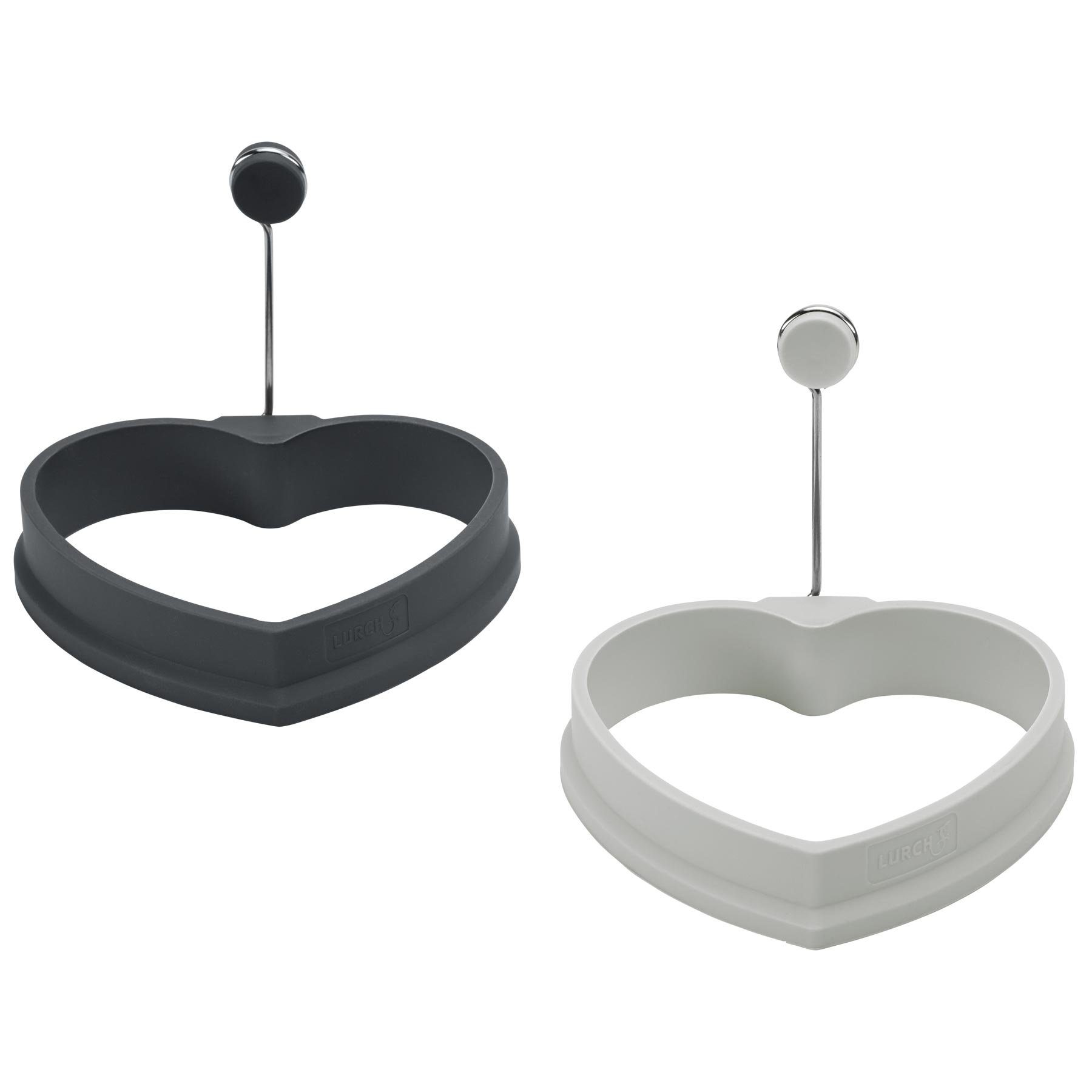 Lurch Backform Eiformer Herz 2er Set grau