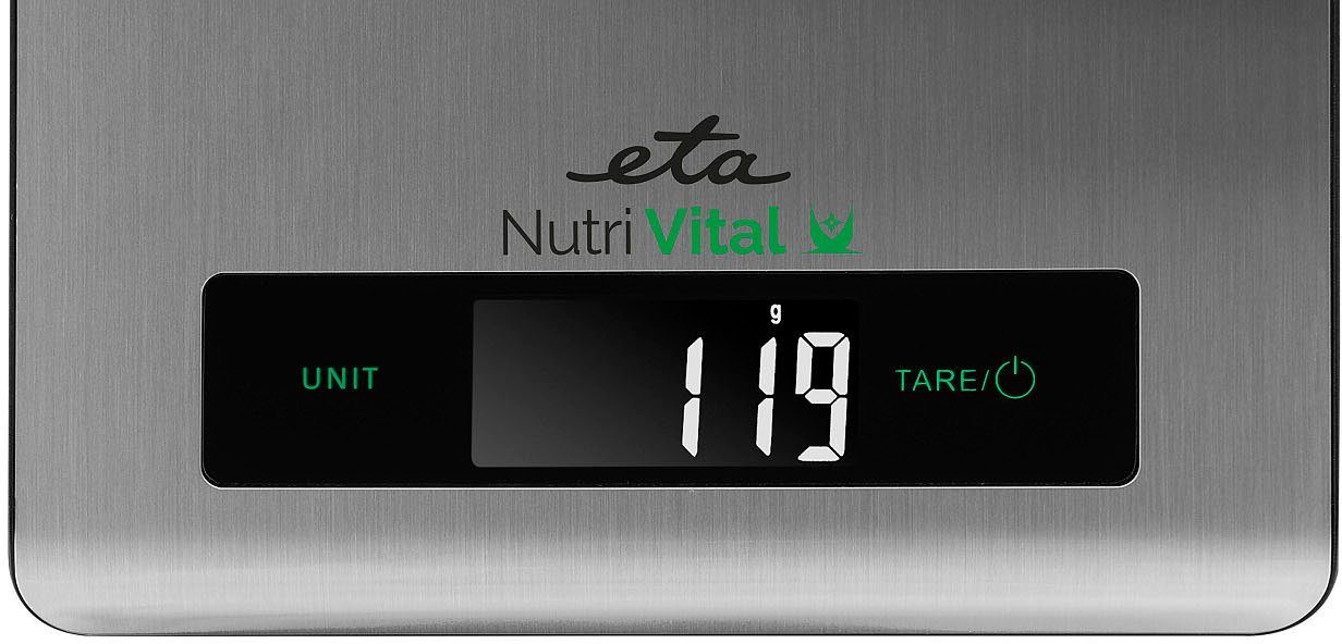 Küchenwaage 1g, (1-tlg), TARE Nutri Vital bis ETA079090000, Genauigkeit App, eta 5kg,