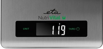 eta Küchenwaage ETA079090000, (1-tlg), Nutri Vital App, bis 5kg, Genauigkeit 1g, TARE