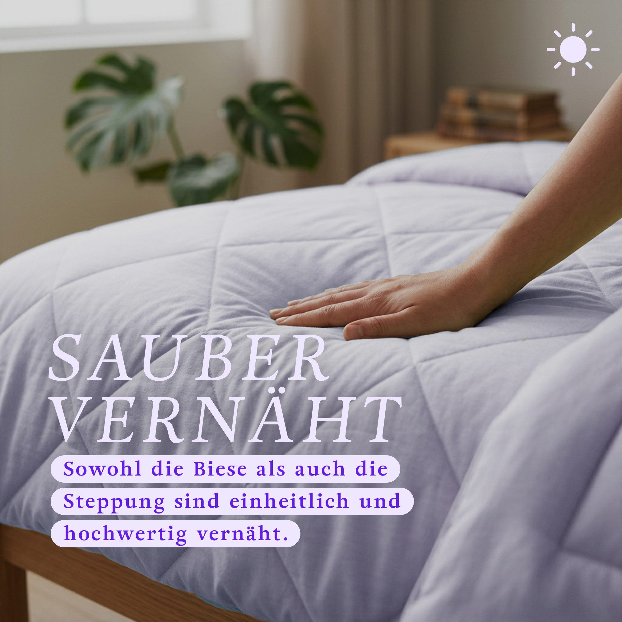Bestlivings Microfaserbettdecke für den Sommer, Füllung: Polyester, Bezug: Polyester, leicht, samtig-weich, waschbar bis 60 °C, ohne Bettbezug nutzbar – Bild 4 von 5