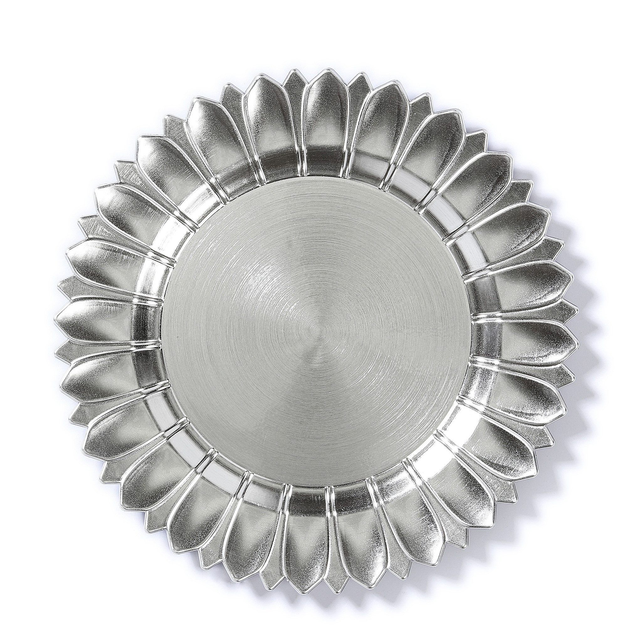 MAGIC by Inge Dekoteller, Dekoteller 33cm Kunststoff mit Strahlenkranz - Silber metallic