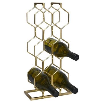 Home&Styling Weinregal Weinregal für 8 Flaschen Metall Golden, 1-tlg.