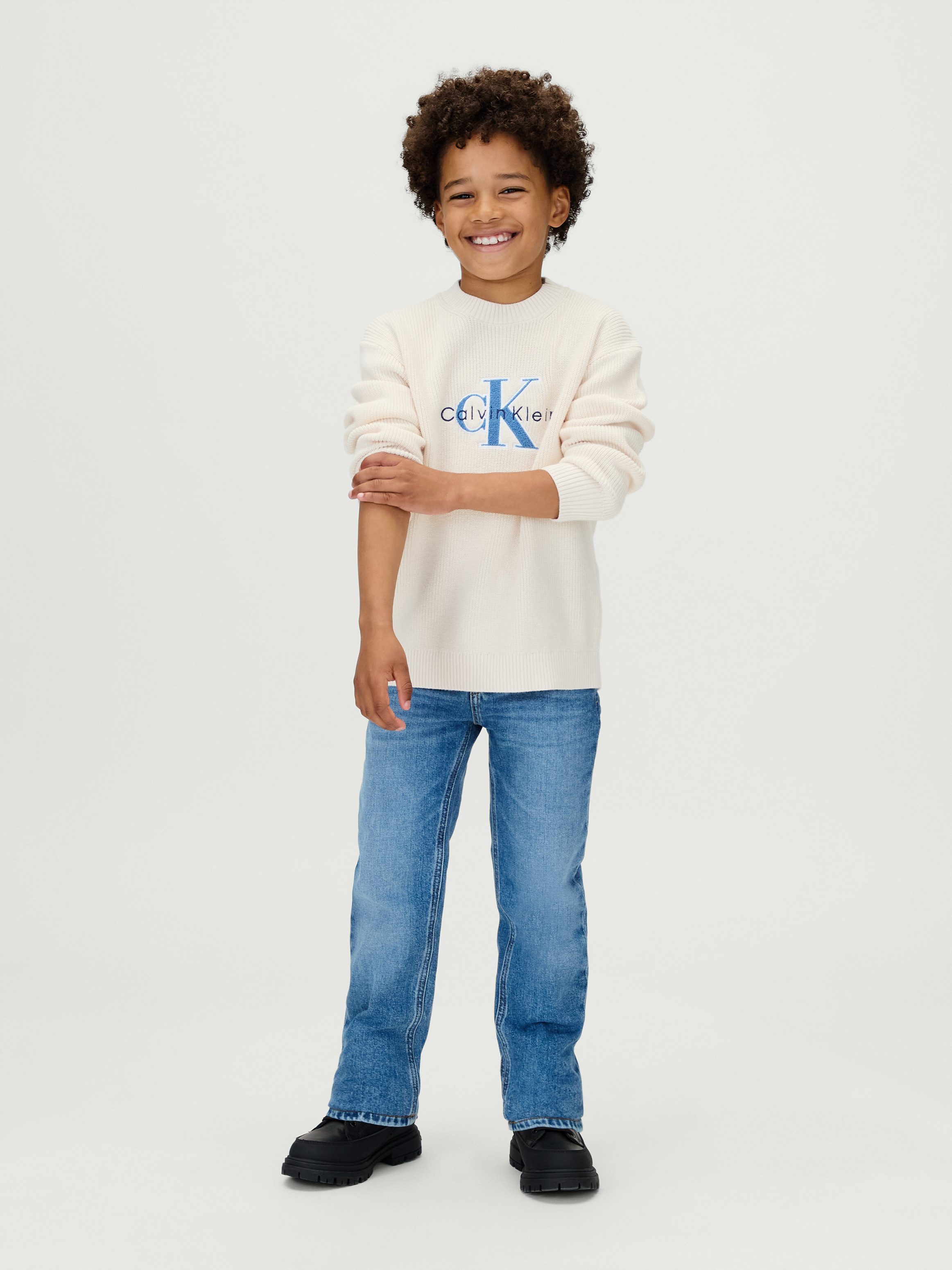 Calvin Klein Jeans Straight-Jeans STRAIGHT für Kinder bis 16 Jahre, used-Look