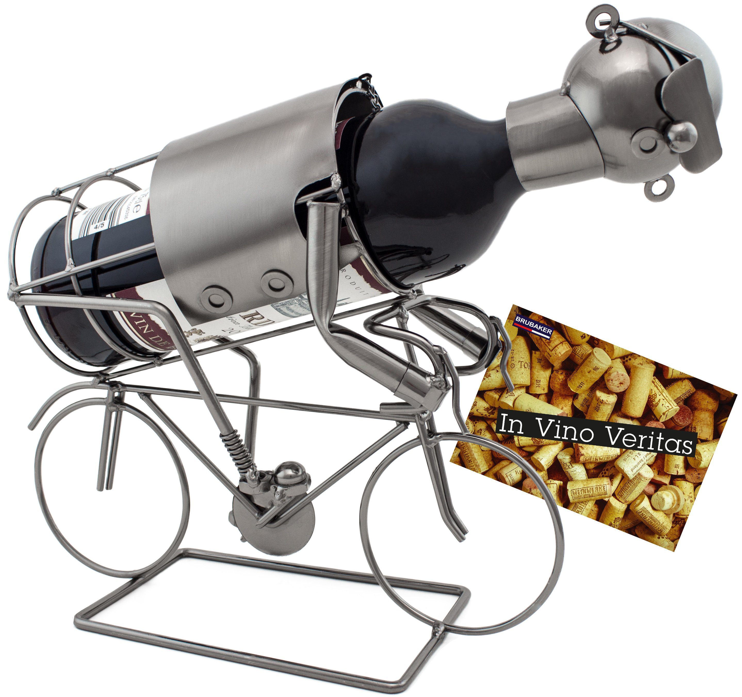 BRUBAKER Weinflaschenhalter Rennradfahrer Flaschenhalter, (inklusive Grußka günstig online kaufen