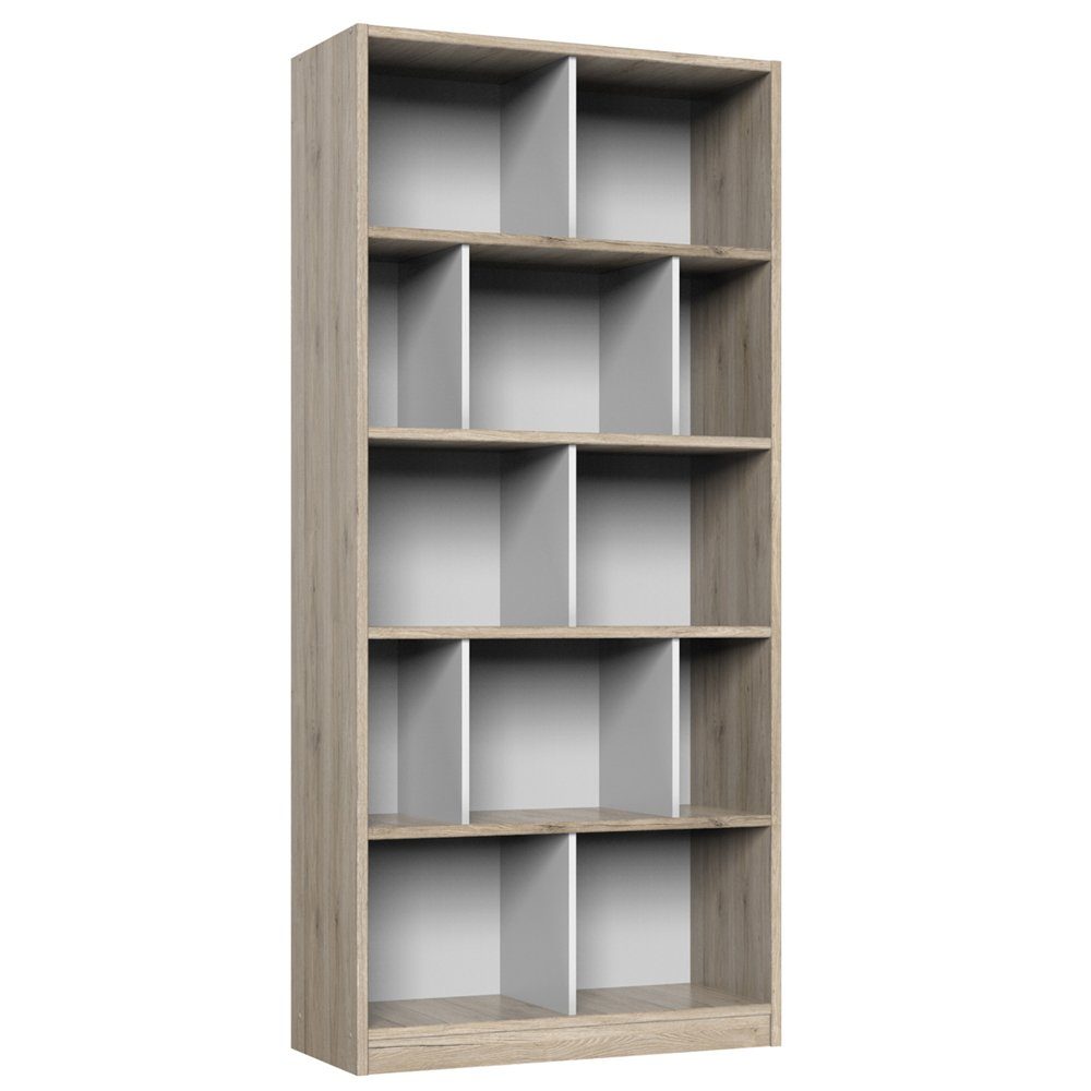 Lomadox Regal JOHANNESBURG-43, in San Remo Eiche Nb., 4 feste Einlegeböden, B/H/T: ca. 90/197/38 cm