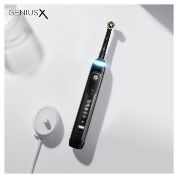 Oral-B Elektrische Zahnbürste Genius X, mit KI & Putztechnikerkennung, visuelle Andruckkontrolle, 6 Putzmodi