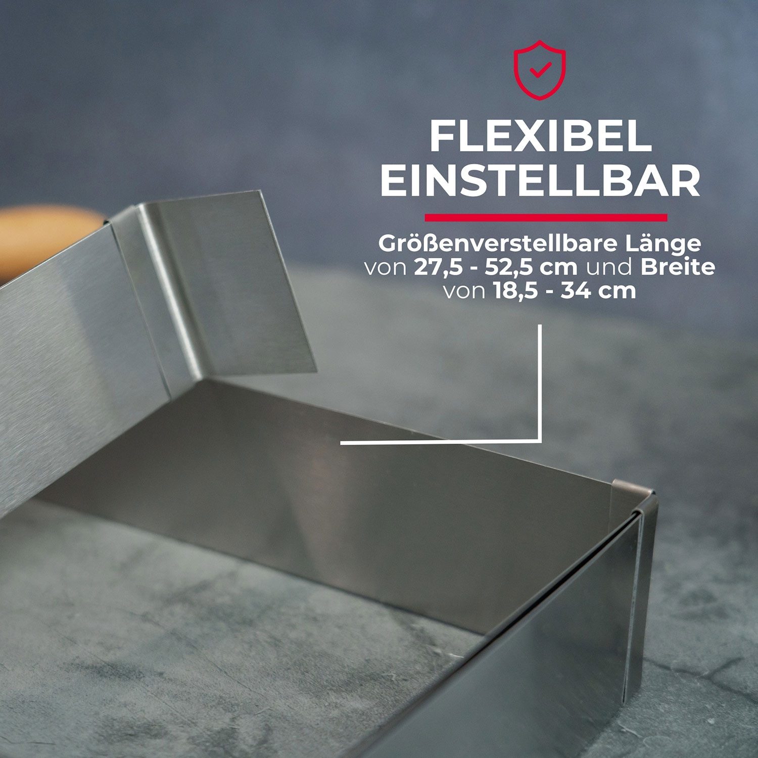WESTMARK Backform Mit Teiler, Stufenlos verstellbar, Kuchen- und Pizzarahmen