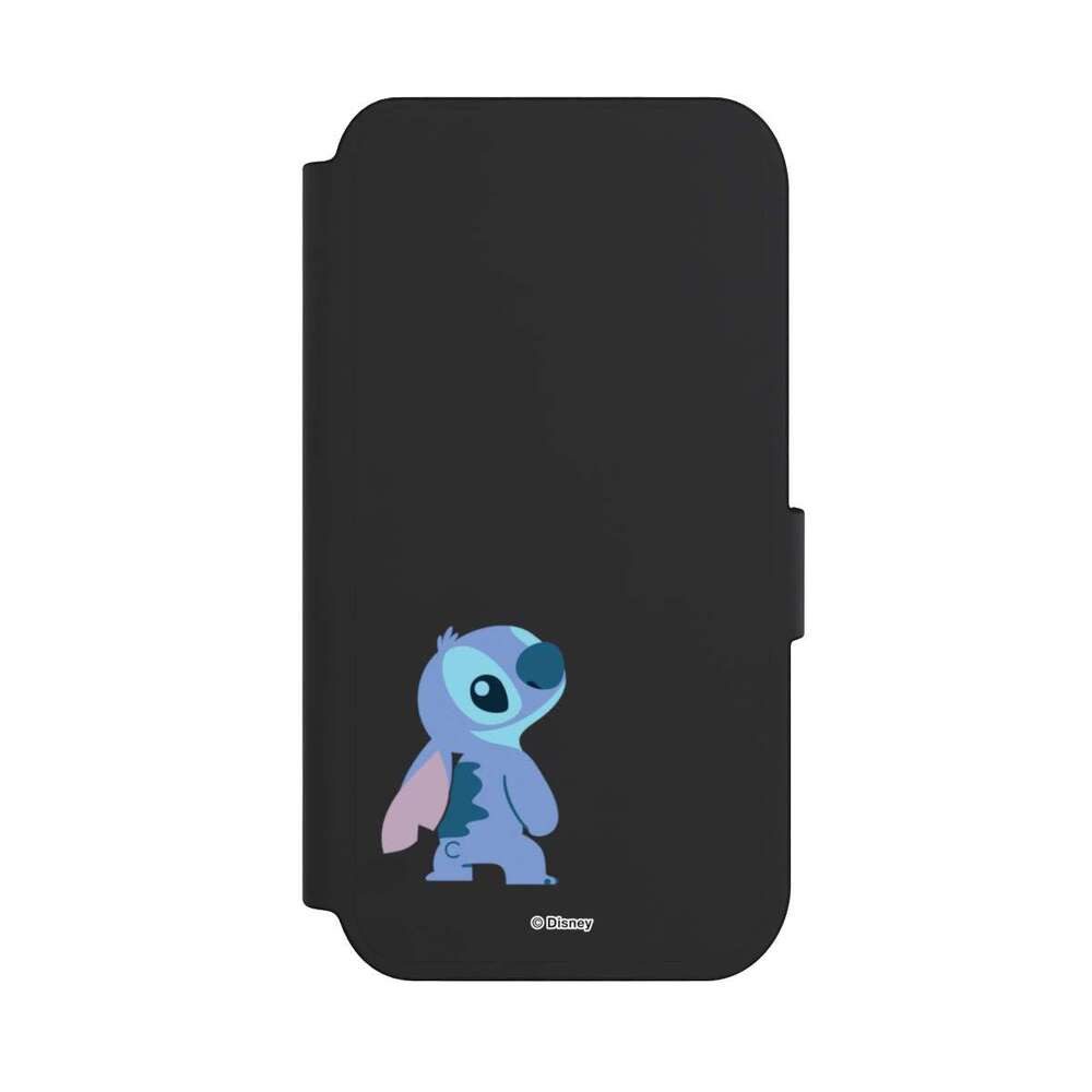 NIVOCASE Handyhülle Lilo & Stitch Fanartikel Disney Stitch Smiling, Apple iPhone 14 Pro Klapphülle Handyhülle aus Kunst Leder