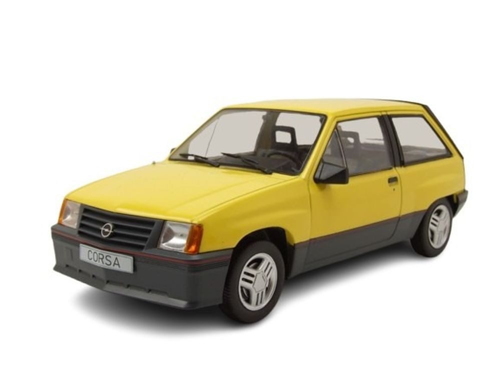 MCG Modellauto Opel Corsa A SR 1983 gelb, Maßstab 1:18