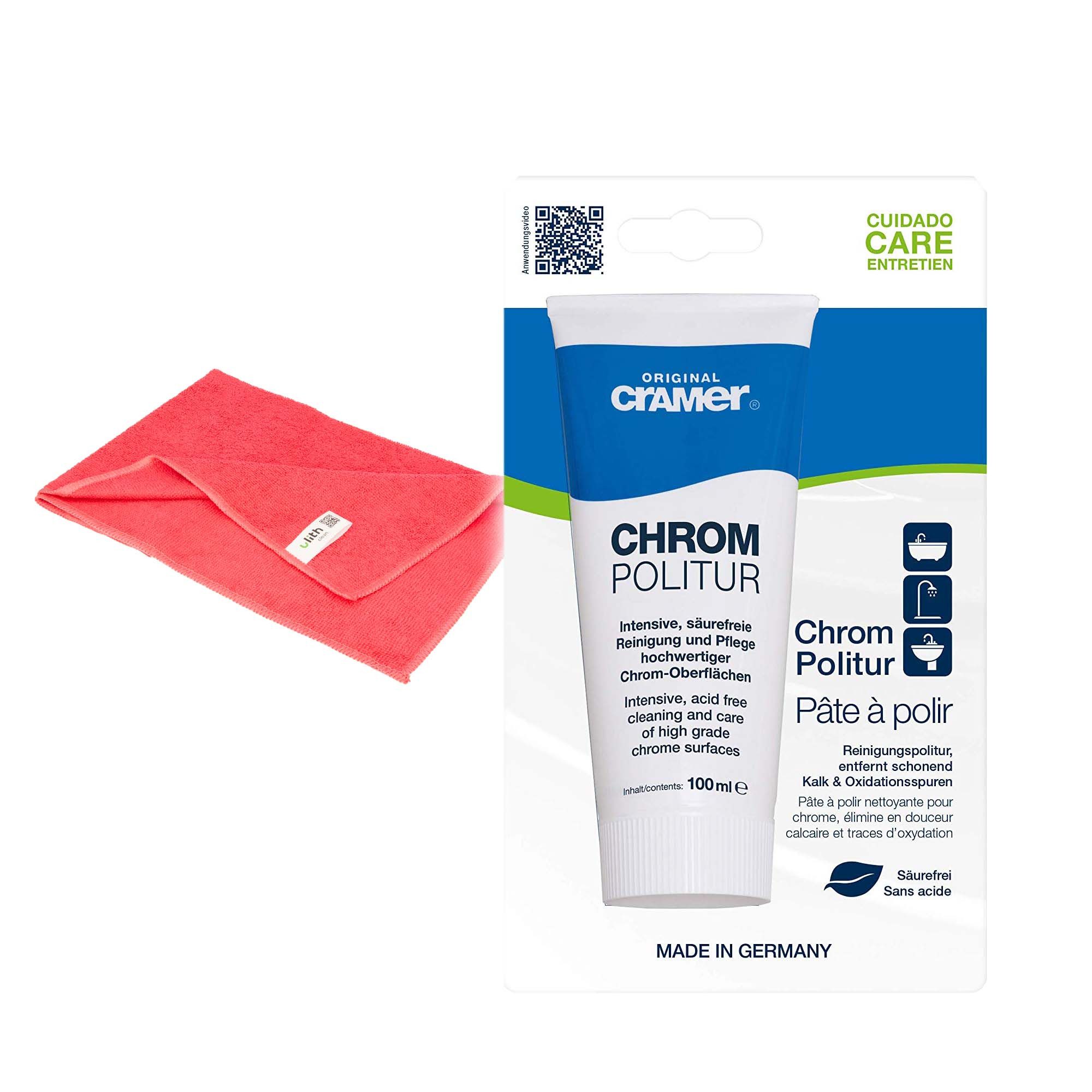 tecuro Chrom-Politur 100 ml - 30150 inkl. Mikrofasertuch Politur