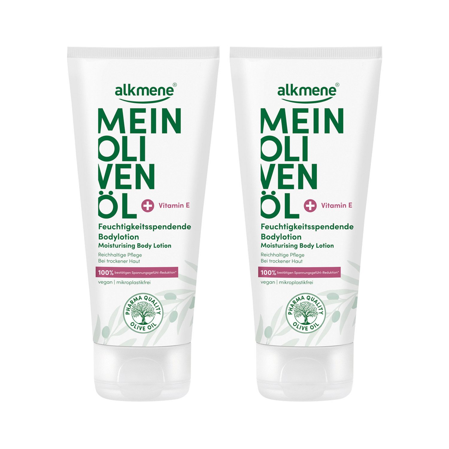 alkmene Bodylotion Bodylotion für trockene Haut 400 ml, Damen & Herren, Olivenöl, 2-tlg.