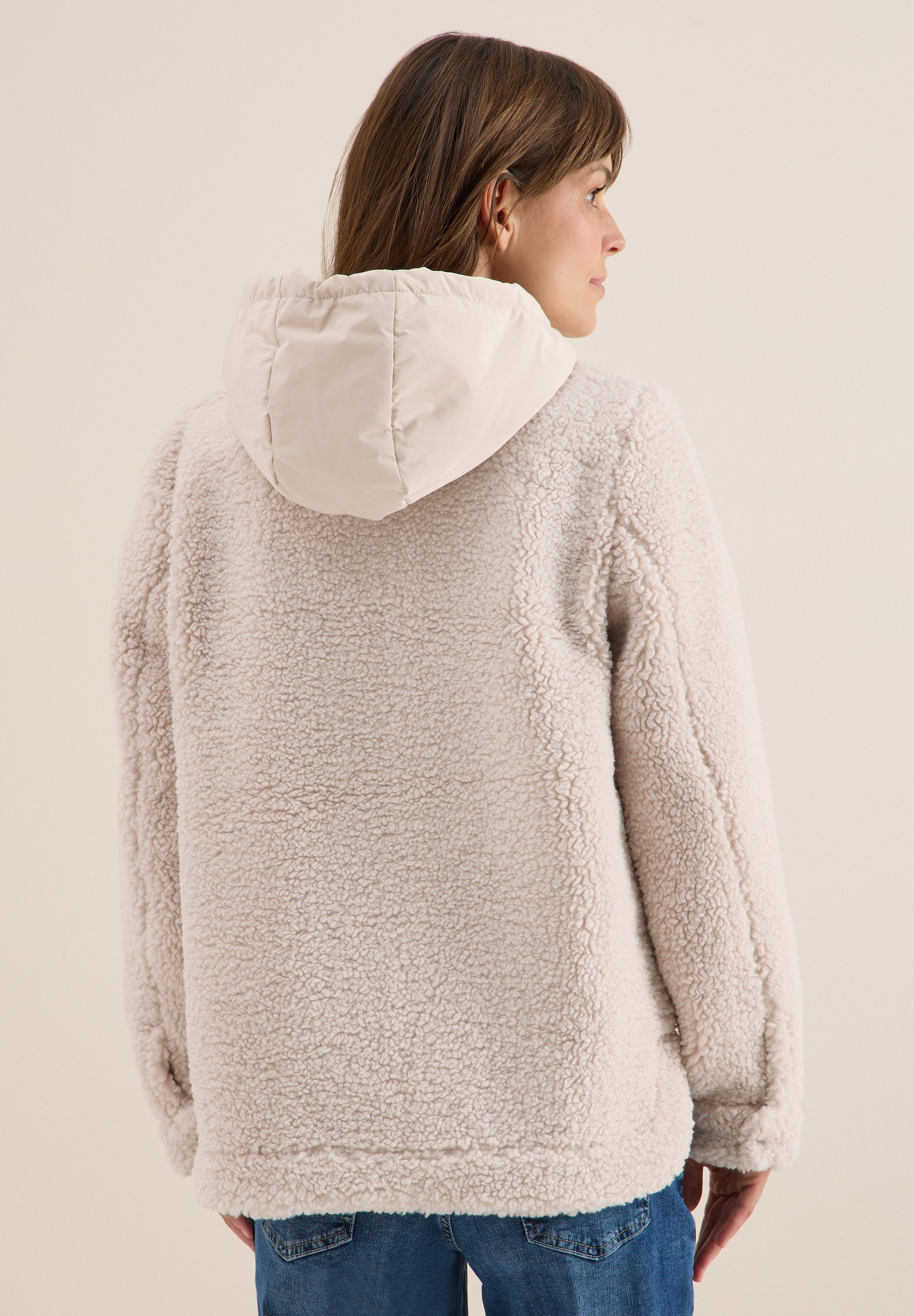 CECIL Fellimitatjacke mit Kapuze mit Tunnelzugband günstig online kaufen