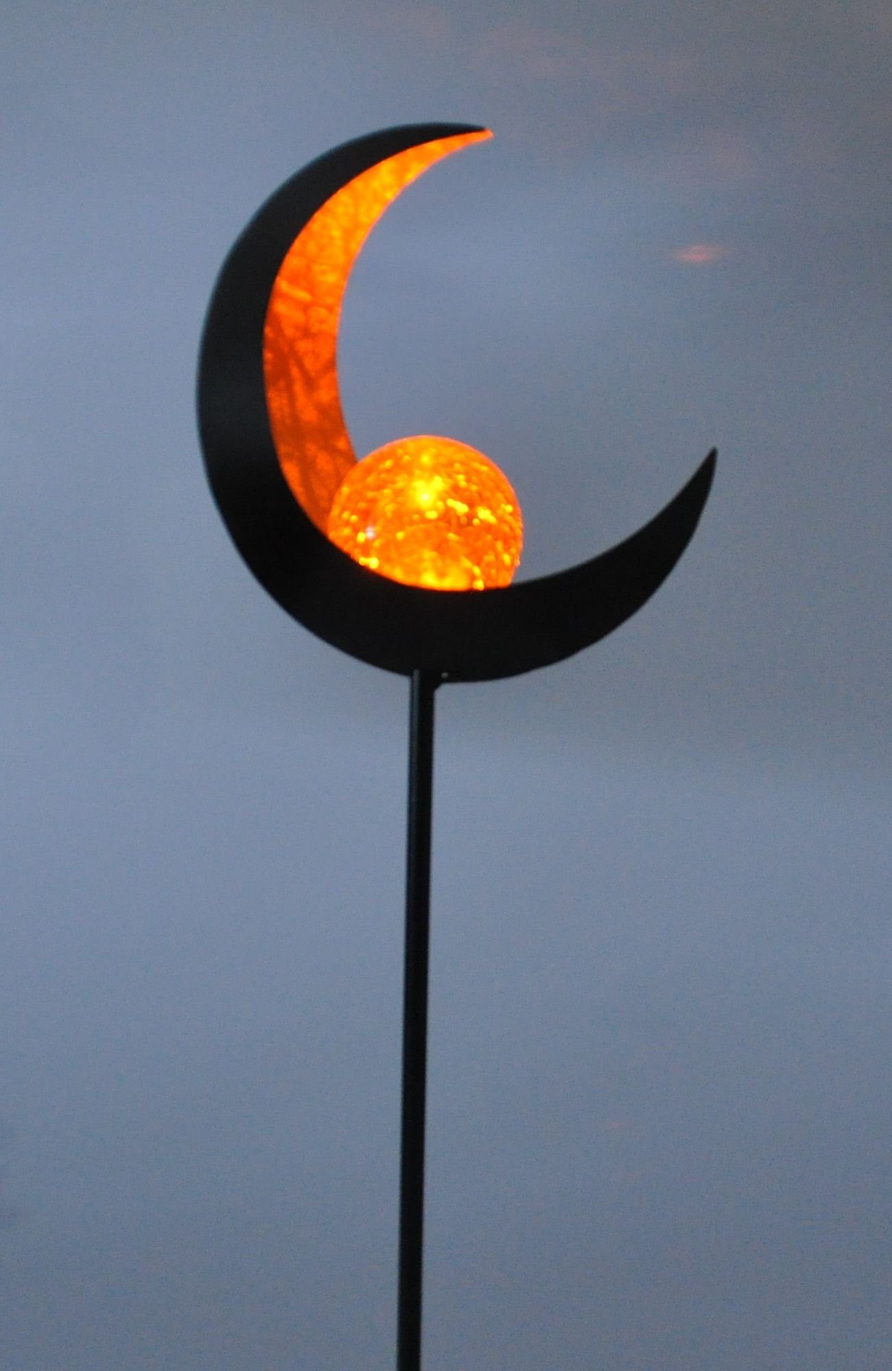 BURI Kugelleuchte Solar Metall-Gartenstecker 95cm LED günstig online kaufen
