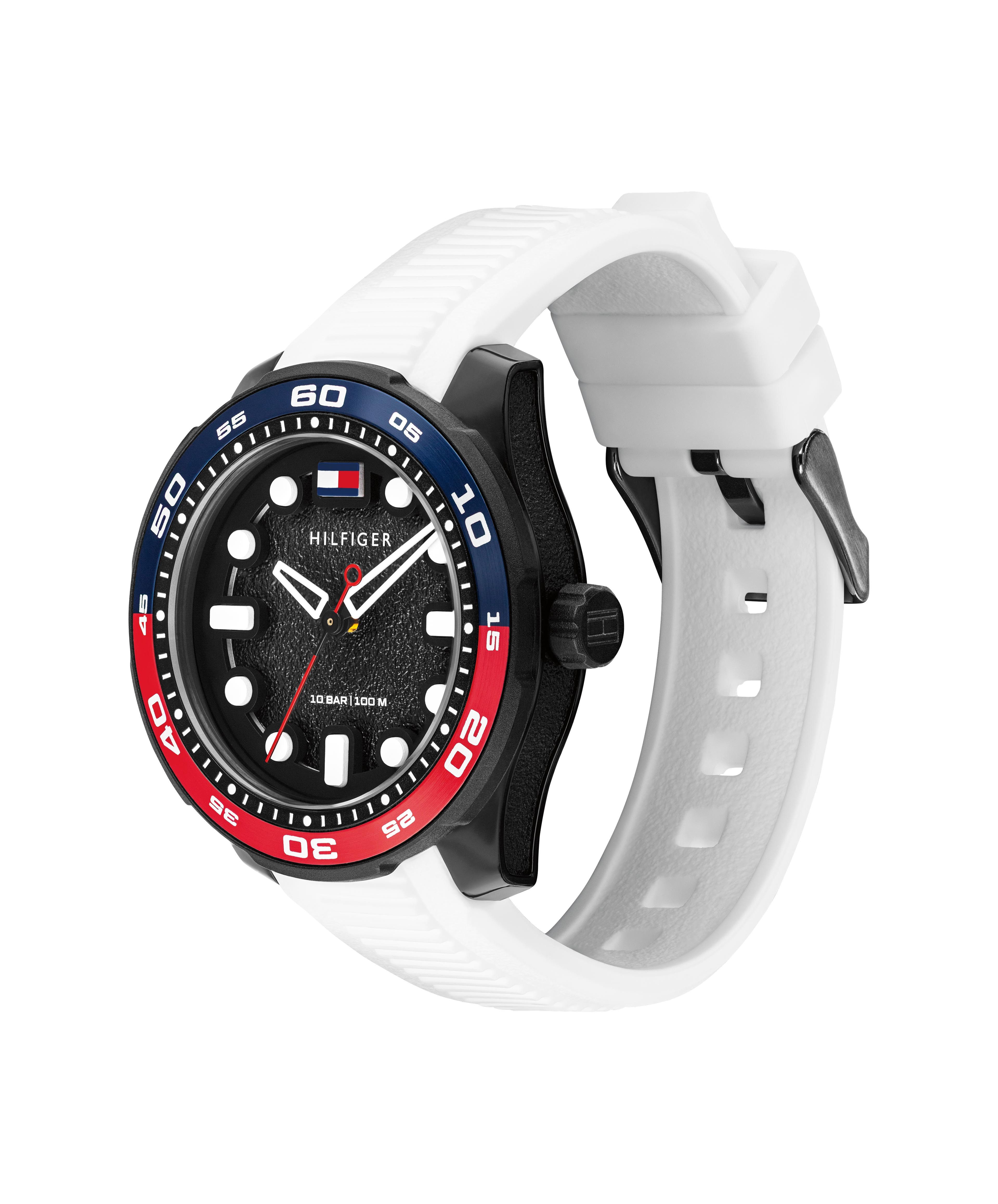 Tommy Hilfiger Quarzuhr TH-REGATTA 1720060, Armbanduhr, Damenuhr, Herrenuhr, Silikonarmband, analog, Stoppfunktion