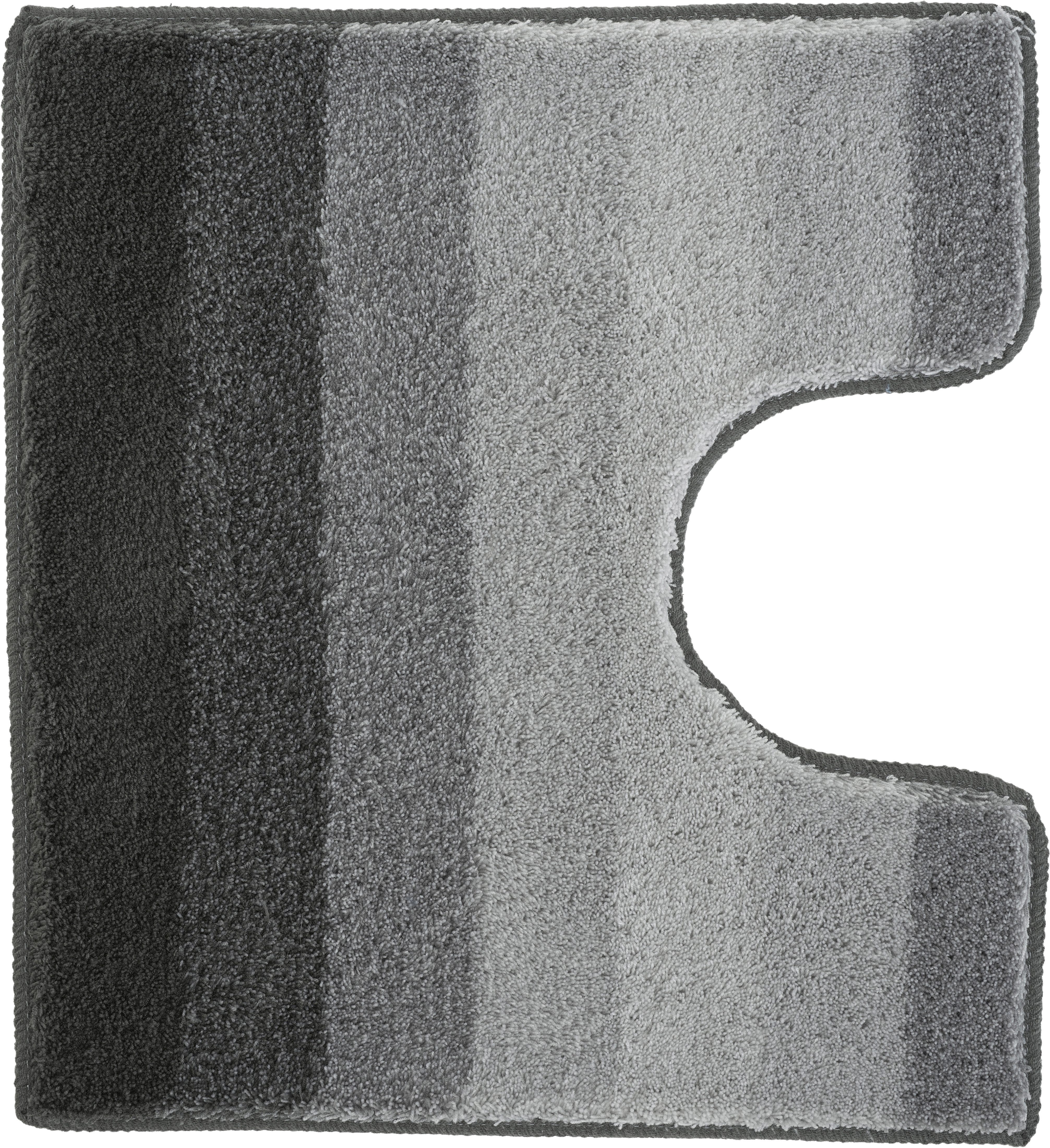 MEUSCH Badematte Palace, Höhe 20 mm, rutschhemmend beschichtet, fußbodenheizungsgeeignet, Polyester, rechteckig, mordernes Streifendesign im Farbverlauf