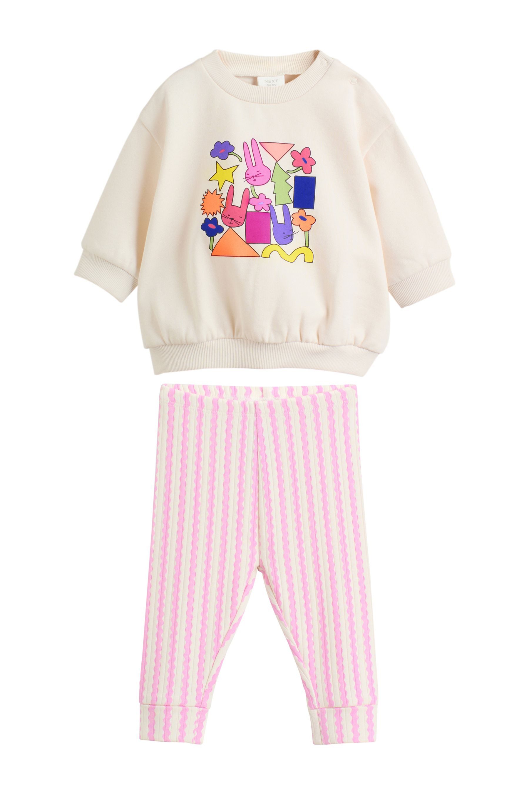 Top & Leggings 2-teiliges Baby-Set mit Sweatshirt und Leggings