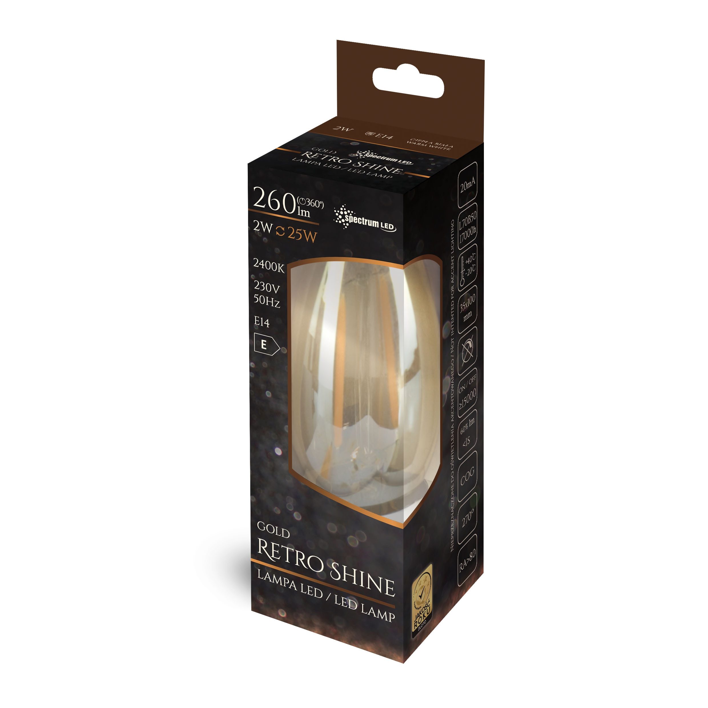Spectrum LED-Leuchtmittel LED E14 B35 2W günstig online kaufen