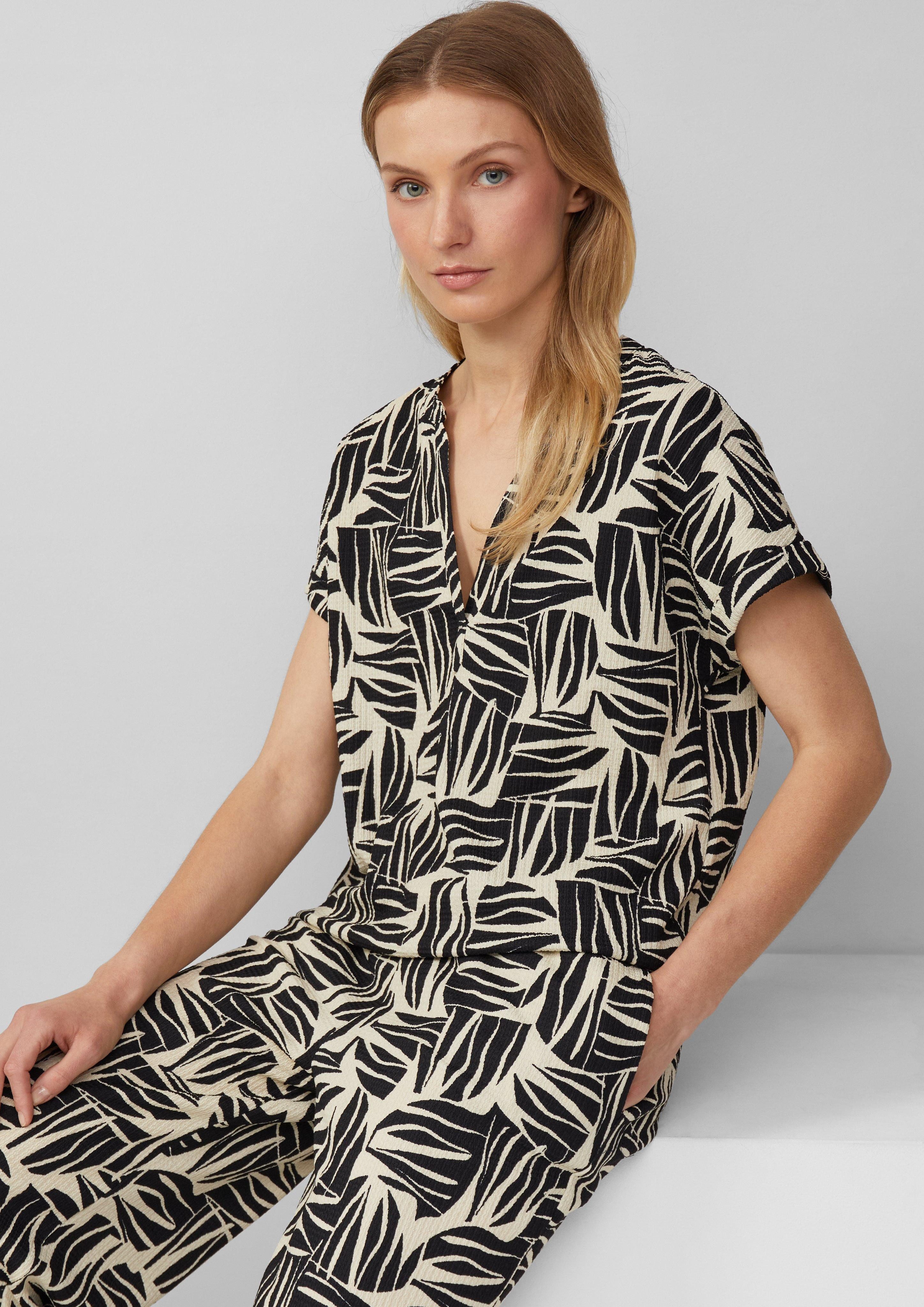 s.Oliver Shirttop Strukturiertes Blusenshirt im Relaxed günstig online kaufen