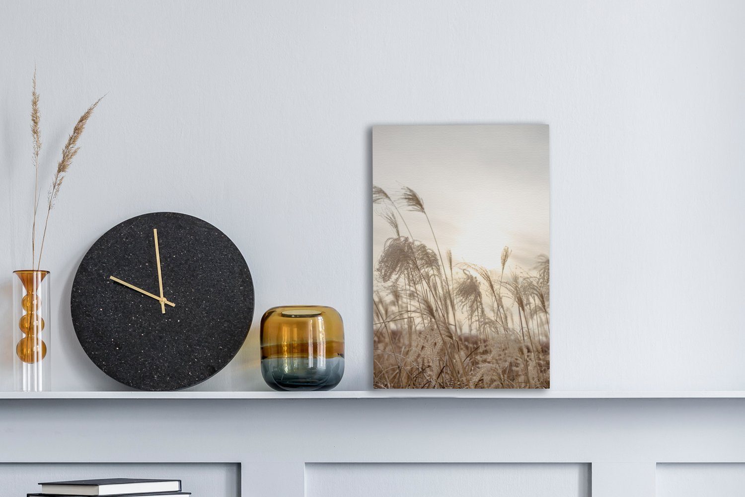 OneMillionCanvasses® Leinwandbild Schilf - Stilleben - günstig online kaufen