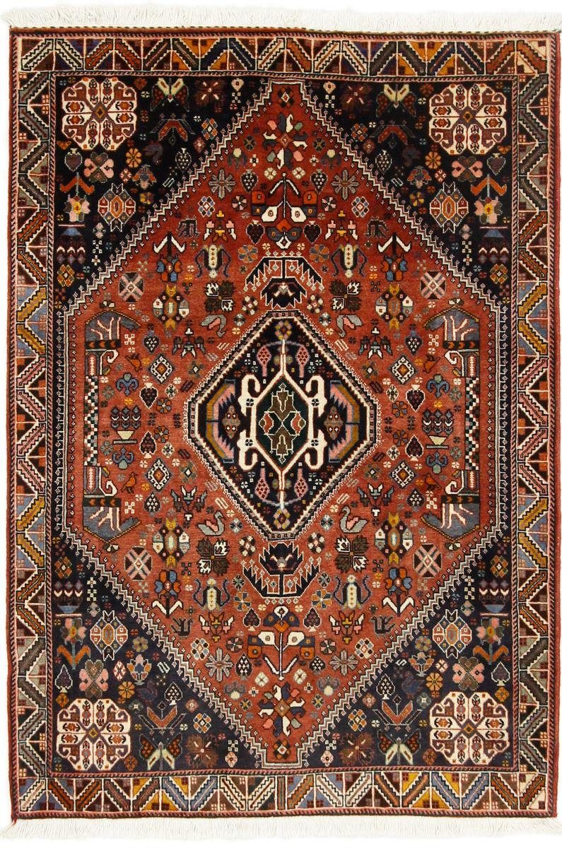 Orientteppich Ghashghai 106x149 Handgeknüpfter Orientteppich / Perserteppich, Nain Trading, rechteckig, Höhe: 12 mm
