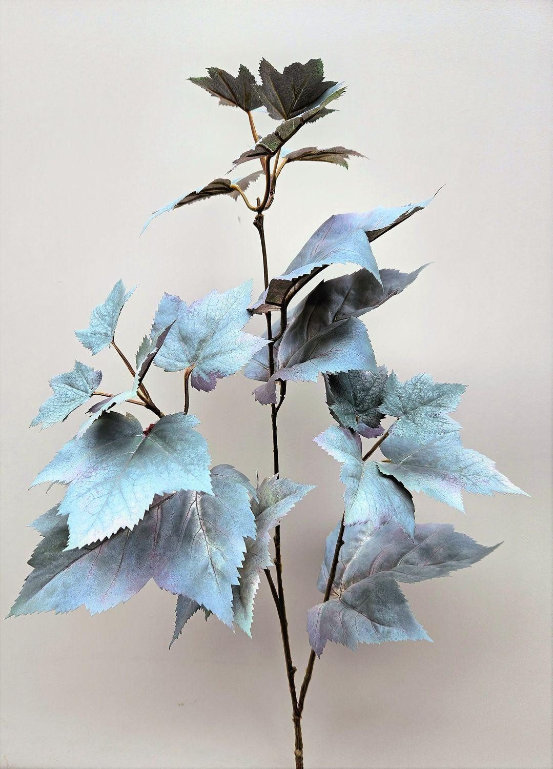 Kunstzweig Künstlicher Ahornzweig BERKEL, grün-grau-violett, 90cm Ahorn (Spitzahorn), artplants, Höhe 90.0 cm