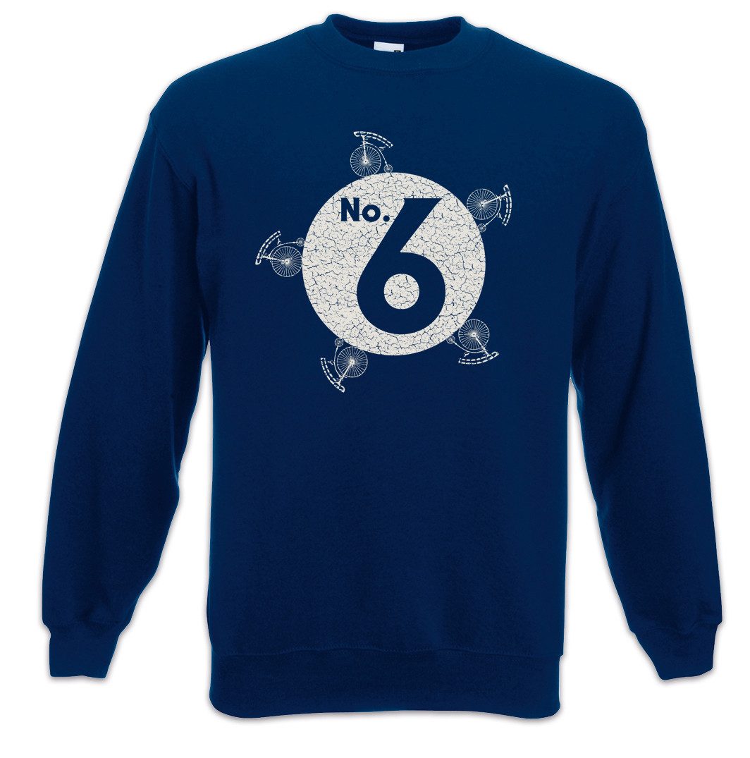 Urban Backwoods Sweatshirt No. 6 Sweatshirt The Fun TV Prisoner Number Butler Six Supervisor (1-tlg) Nummer Gefangener 6 Fahrrad