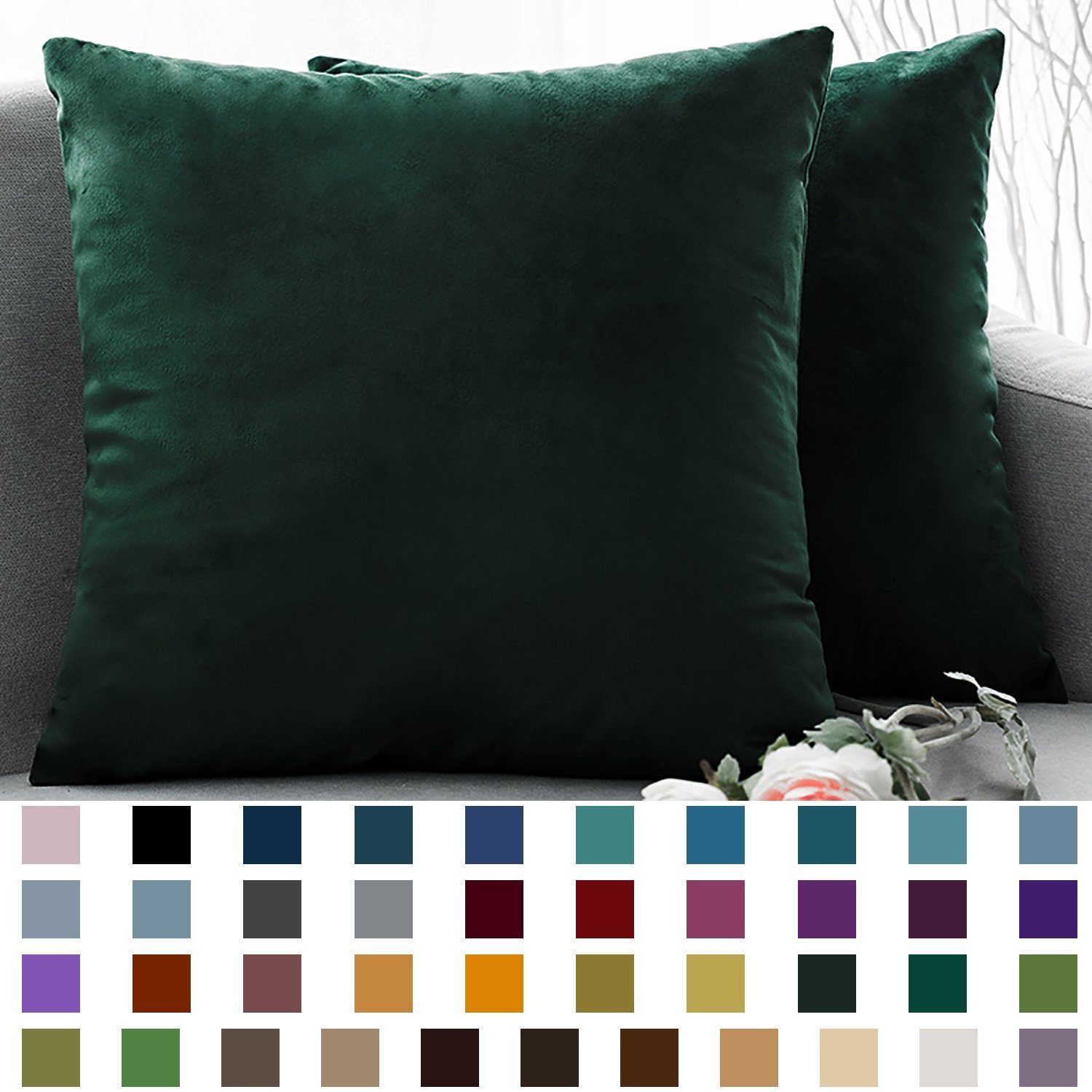 BYSURE Kissenbezüge, (2 Stück), Einfarbig Kissenbezuge aus Samt günstig online kaufen