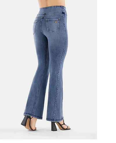 Freddy High-waist-Jeans Freddy N.O.W.® Hose mit hohem Taillenbund und Schlag aus Jersey-Denim 5-Pocket Style