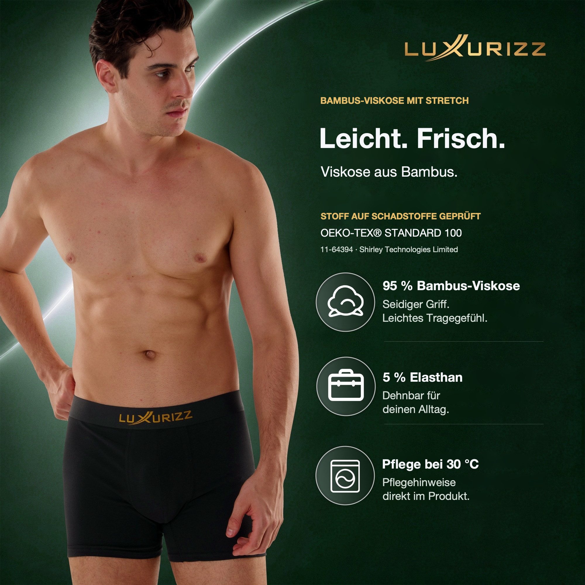 Luxurizz Boxershorts Luxurizz Boxershorts Herren Bambus-Viskose Packung 8-St. kühlend – Bild 2 von 5